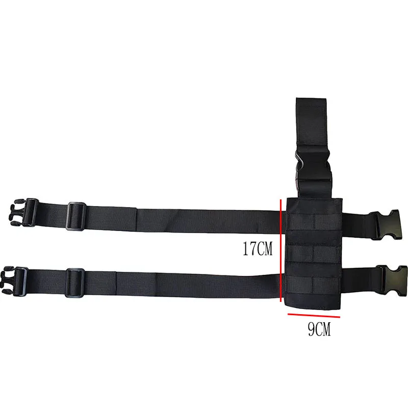 Panel táctico Molle de pierna caída, placa de funda de pistola Universal, bolsa de revista, equipo de muslo, bolsa de liberación rápida - imagen 3