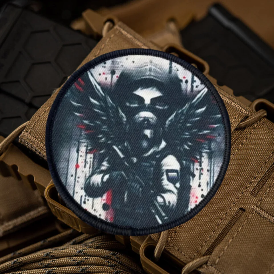 Parche estampado de moral táctica del patrón, parche de gancho y bucle para equipo de operaciones especiales, insignia militar, brazalete, pegatinas para mochila - imagen 4