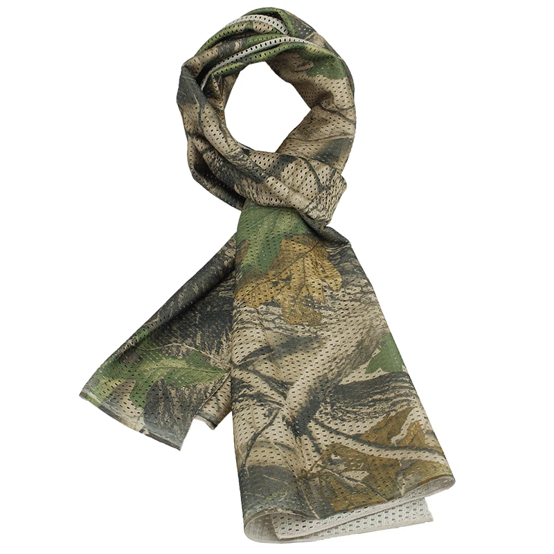 Velo facial de secado rápido, máscara de malla de francotirador, bufanda de caza Airsoft, bufandas de camuflaje para ciclismo al aire libre, Multicam, color caqui, cómodo - imagen 4