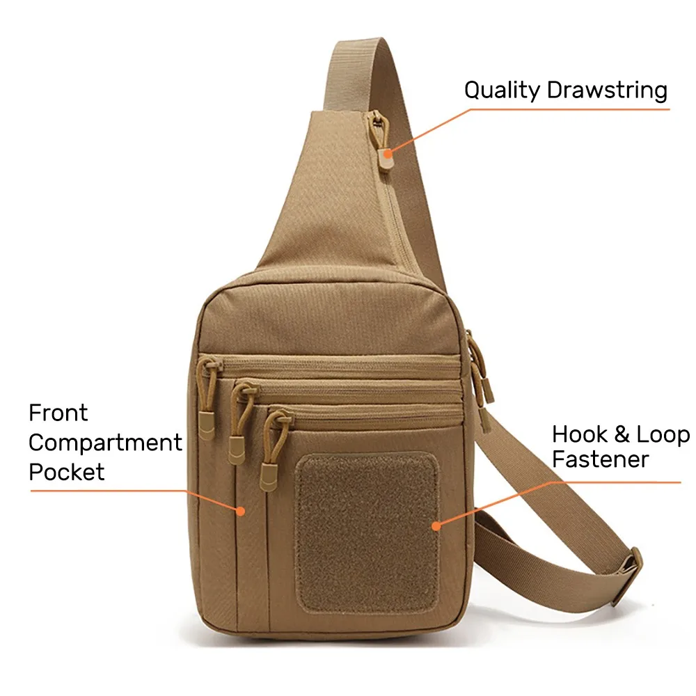 Bolsa de hombro táctica para pistola oculta, mochila de pecho para pistola de dibujo rápido, EDC militar, paquete de Airsoft para caza - imagen 2