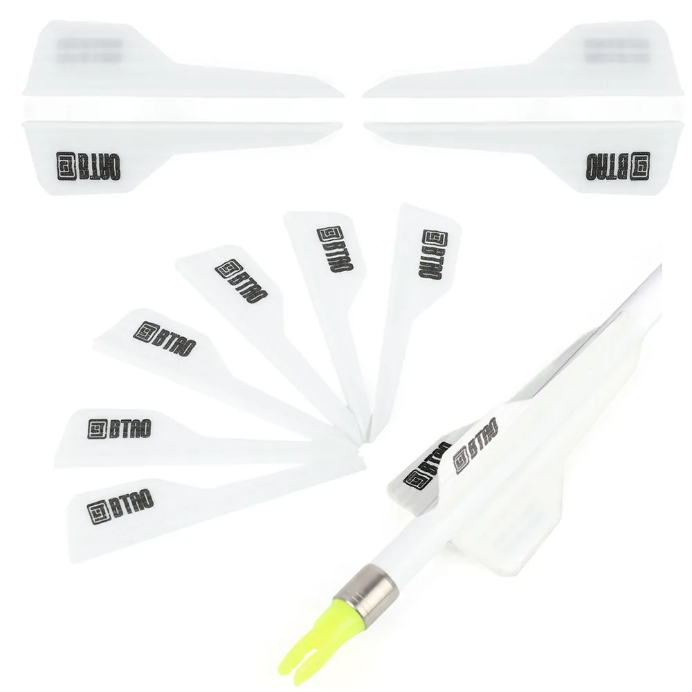 Paletas de goma para tiro con arco, plumas de 2,5 pulgadas, 50X, flechas duraderas, arco recurvo compuesto, objetivo al aire libre, accesorio de tiro de caza