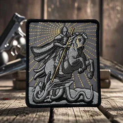 Insignia de Victor St. George Chevron, parche táctico bordado, parches de gancho y bucle, emblema de moral militar, brazalete, pegatinas para mochila