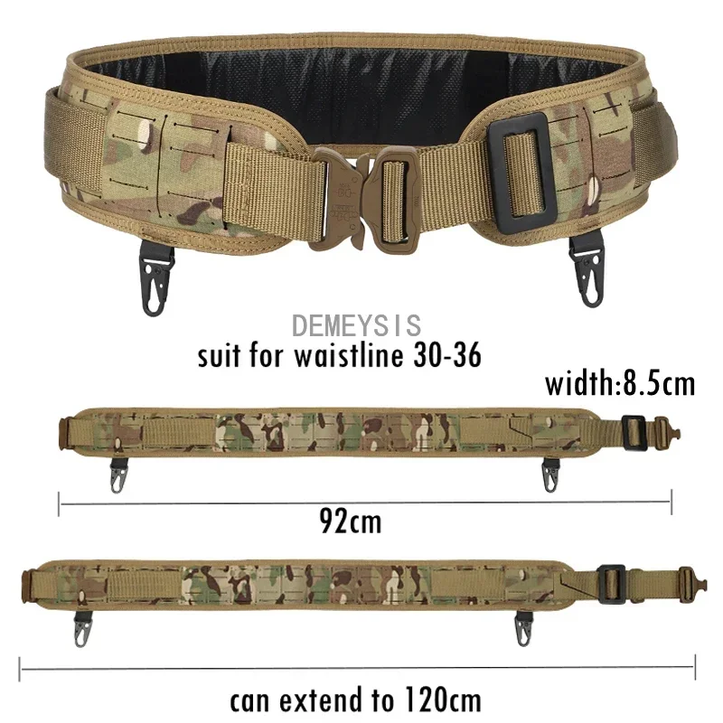 Faja táctica Molle entrenamiento senderismo juego de guerra pretina caza tiro Paintball batalla cinturones acolchados - imagen 2
