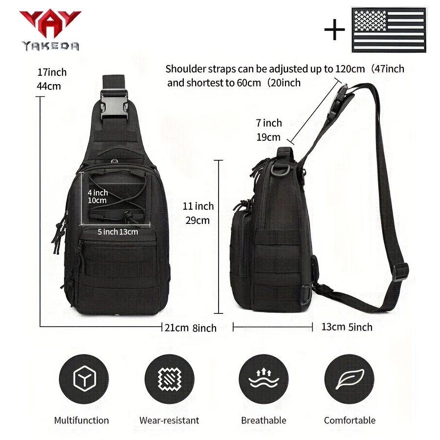 YAKEDA Bolso Molle Táctico Gran Capacidad – Senderismo y Ciclismo - imagen 5