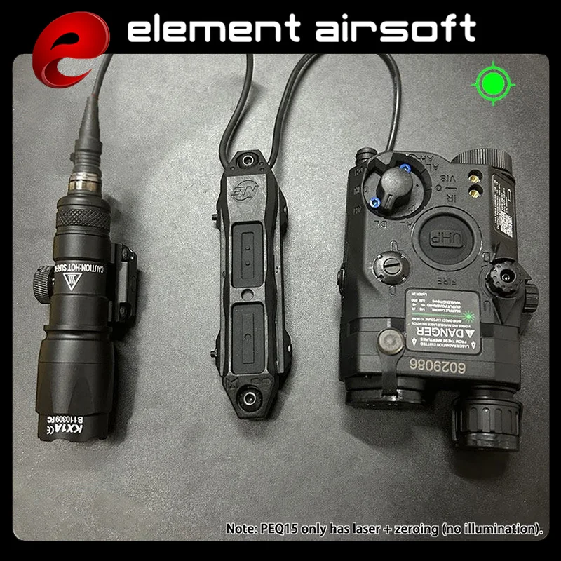 Element Tactical PEQ-15 linterna táctica láser rojo/verde, luz trasera - imagen 2