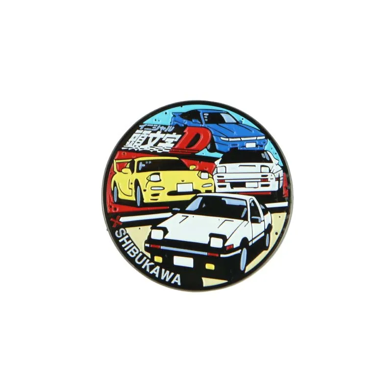 Parche metálico Initial D Shibukawa – Insignia anime para equipo táctico - imagen 4