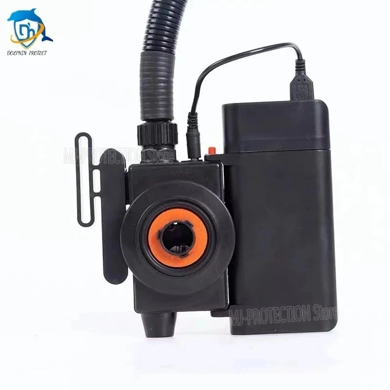 Máscara de gas con soplador eléctrico – Respiración asistida filtrante - imagen 3
