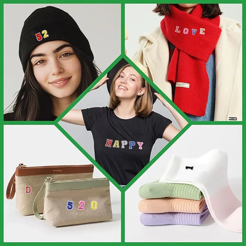 26 unids/set 2cm parches coloridos de letras en inglés pegatina bordada planchar para manualidades DIY ropa nombre parche bolsa decoración de regalo - imagen 3