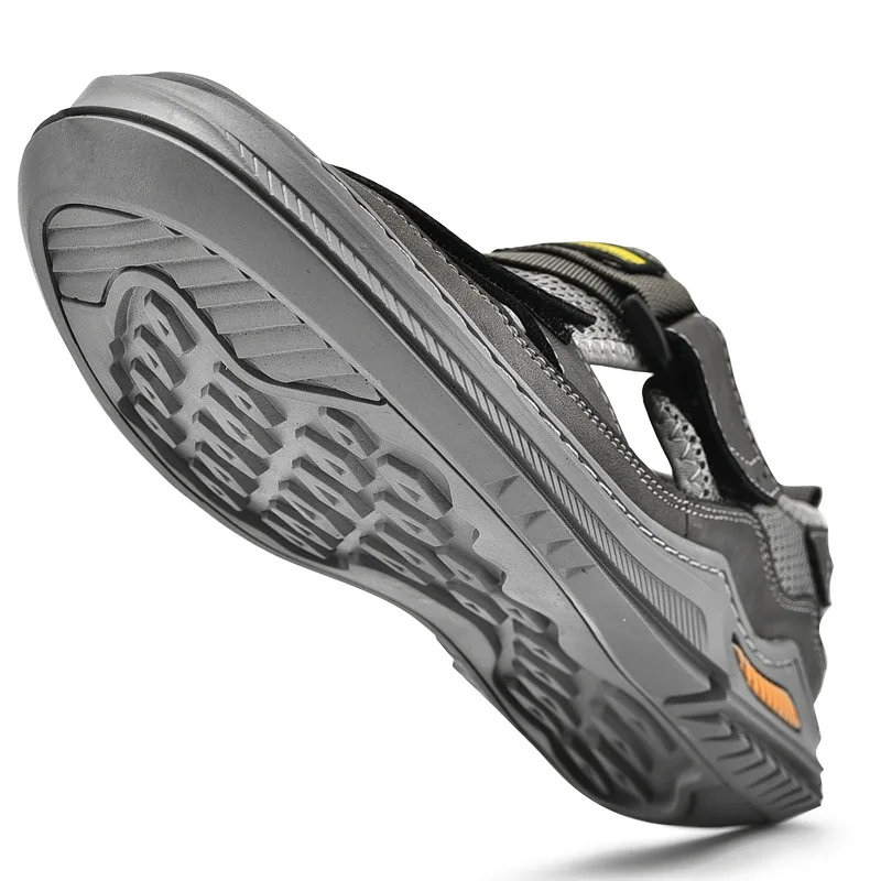 HIKEUP-sandalias de verano para hombre, zapatos de malla transpirable para deportes al aire libre, calzado de ocio hecho a mano, anticolisión, resistente al desgaste, de secado rápido - imagen 3