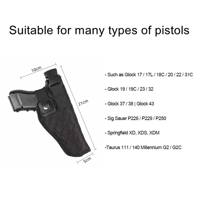 Funda táctica militar para pistola, accesorio de caza, portátil, oculta, Glock 17 19 - imagen 2