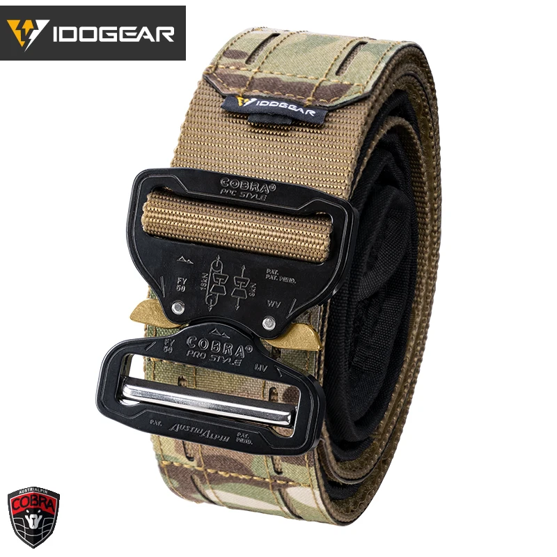 IDOGEAR-cinturón táctico militar para hombre, hebilla Original de corte láser MOLLE, liberación rápida, accesorios para Airsoft, 2 pulgadas - imagen 3