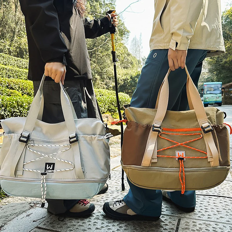 Bolsa de mano para gimnasio y Yoga, bolsa de lona deportiva húmeda y seca para acampar al aire libre, senderismo, mochila individual, bolso grande para almacenamiento de equipaje para natación - imagen 2