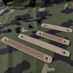 Chip de protección de madera de nailon MLOK Honeycomb Sand Dune - Compatible con sistemas KEYMOD/MLOK, tira de protección de madera Pop Matrix G10