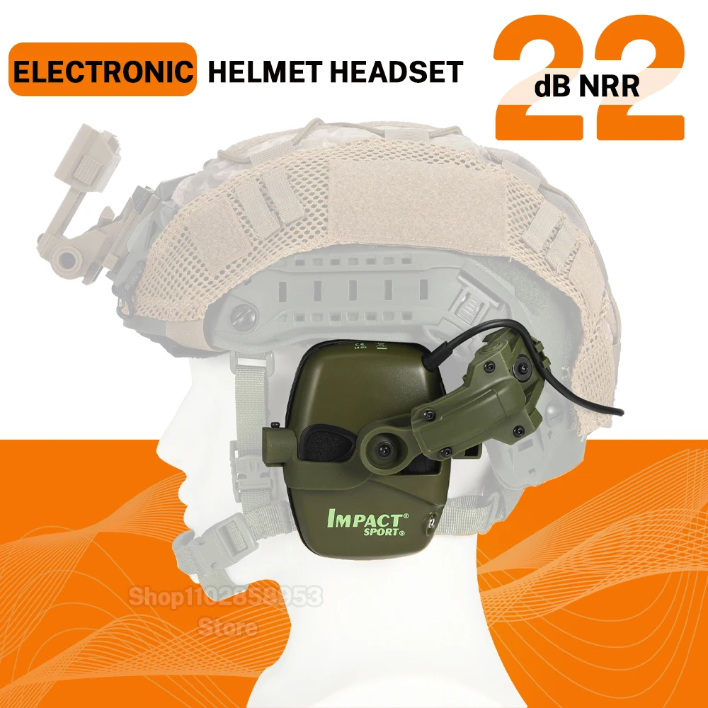 Casco electrónico con orejeras de tiro, cascos antiruido delgados, protección auditiva para caza, rango de pistola
