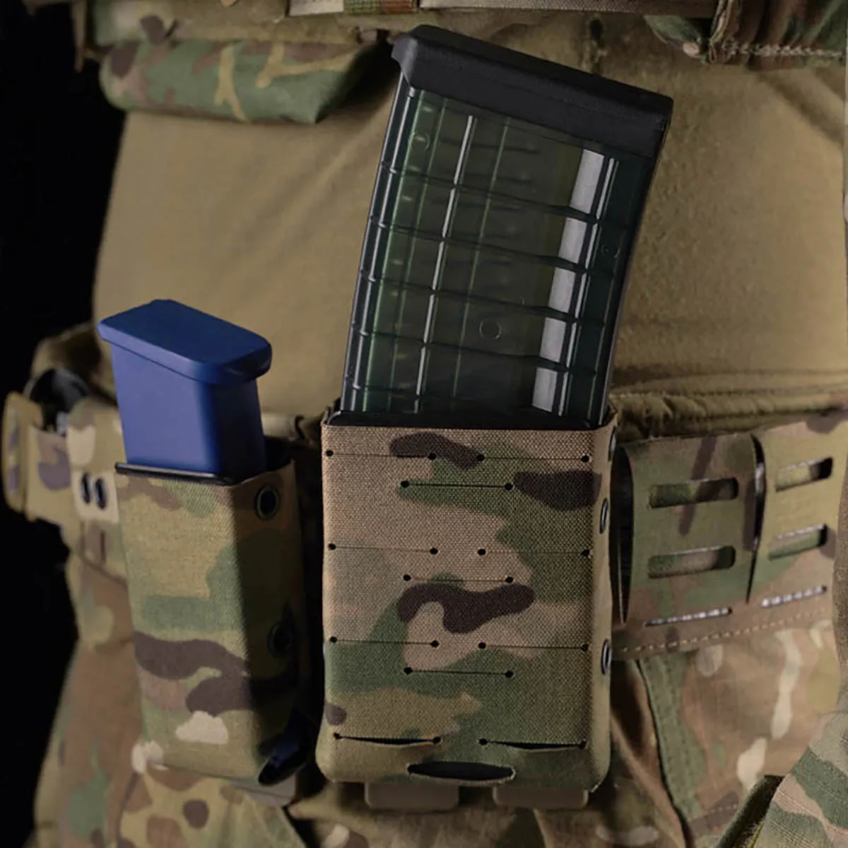 WRC Bolsa ligera para Rifle Mag, inserto incorporado, portador magnético ligero, Compatible con Molle AR-15 / M4 5,56, portador de revistas - imagen 4