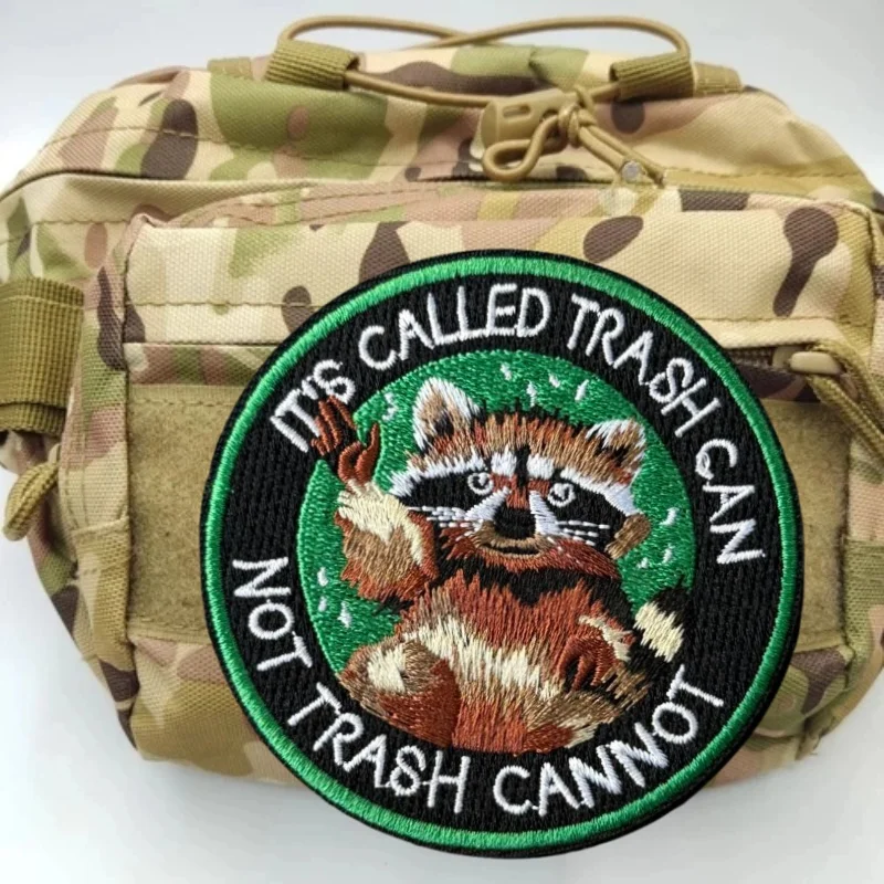 Parche bordado de mapache militar (animal) para ropa, gancho para ropa, insignia de moral táctica, parches, pegatina para mochila, brazalete - imagen 4