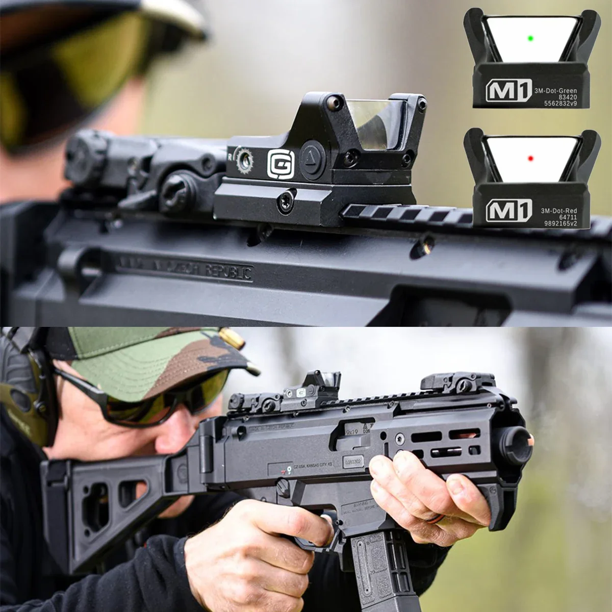 GRACE M1 abierto 3MOA puntos verdes o rojos mira óptica Airsoft de marcado Original completa con riel de 20mm Universal para montaje Universal - imagen 3