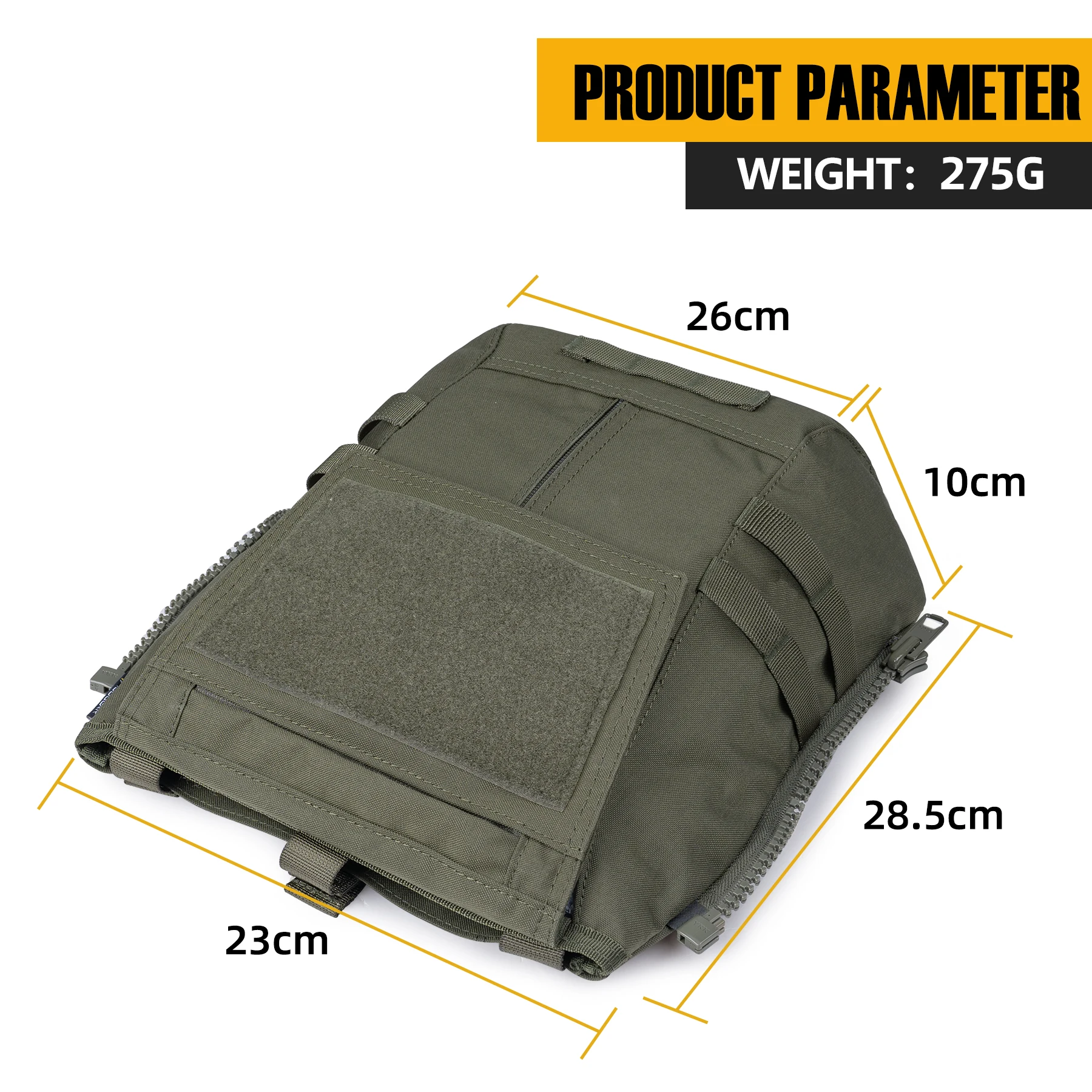 IDOGEAR Panel táctico con cremallera en la bolsa mochila bolsa portadora de placa para CPC AVS JPC2.0 chaleco 3531 - imagen 4