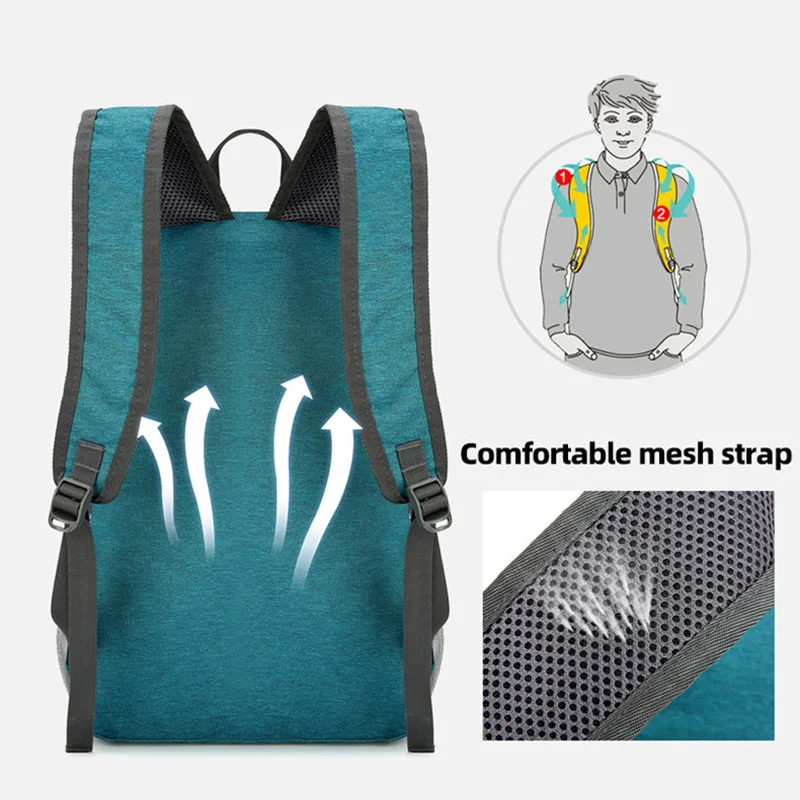 Mochila de Camping plegable para hombre y mujer, bolsa de viaje portátil, ultraligera, para deportes al aire libre, senderismo, escalada, mochila de día - imagen 5