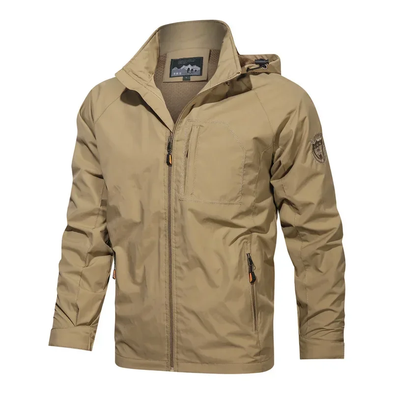Chaqueta impermeable de primavera para hombre, cazadora de talla grande, abrigo para la lluvia, chaquetas tácticas transpirables para pescar y acampar, ropa masculina - imagen 2
