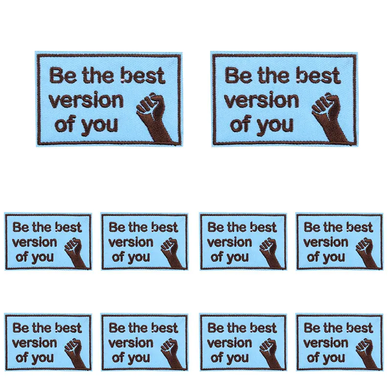 10 Uds. Parche de letras Punk mariposa/rosa/botella calavera parches bordados DIY parches termoadhesivos para ropa - imagen 4