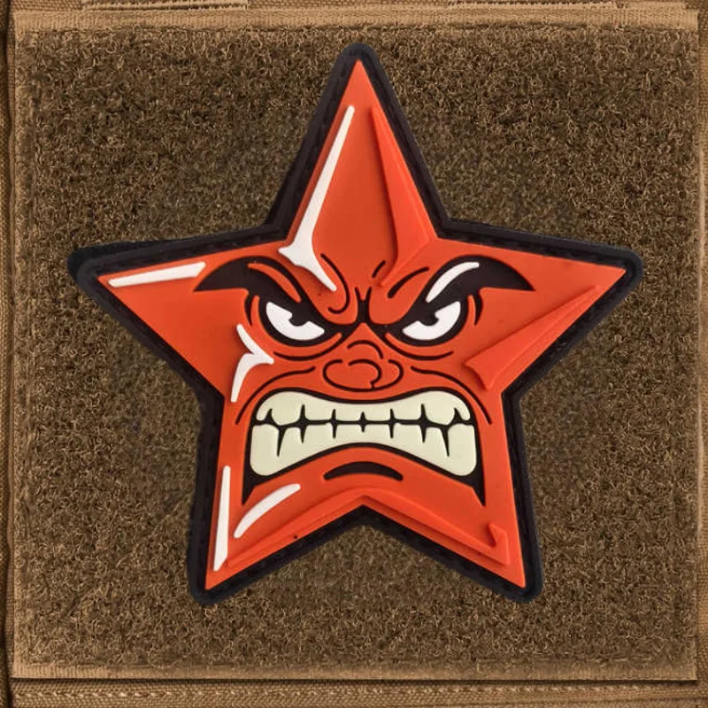 Angry Anime Star parche de PVC 3D chaleco táctico gancho y bucle sombrero insignia de moral mochila pegatinas decorativas brazalete parches para ropa - imagen 5