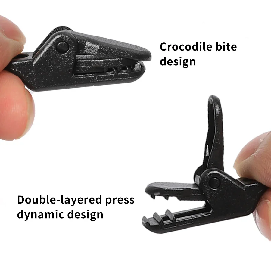 Hebilla de cuerda multifuncional reforzada de nailon, dosel para tienda de campaña al aire libre, clip de cocodrilo reforzado a prueba de viento, tienda impermeable fija, 10 Uds. - imagen 4