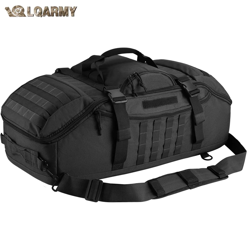 LQARMY 30L 50L 80L bolsa de viaje deportiva Molle mochila táctica gimnasio bolsa de Fitness bolsas de lona grandes para acampar caza pesca - imagen 2