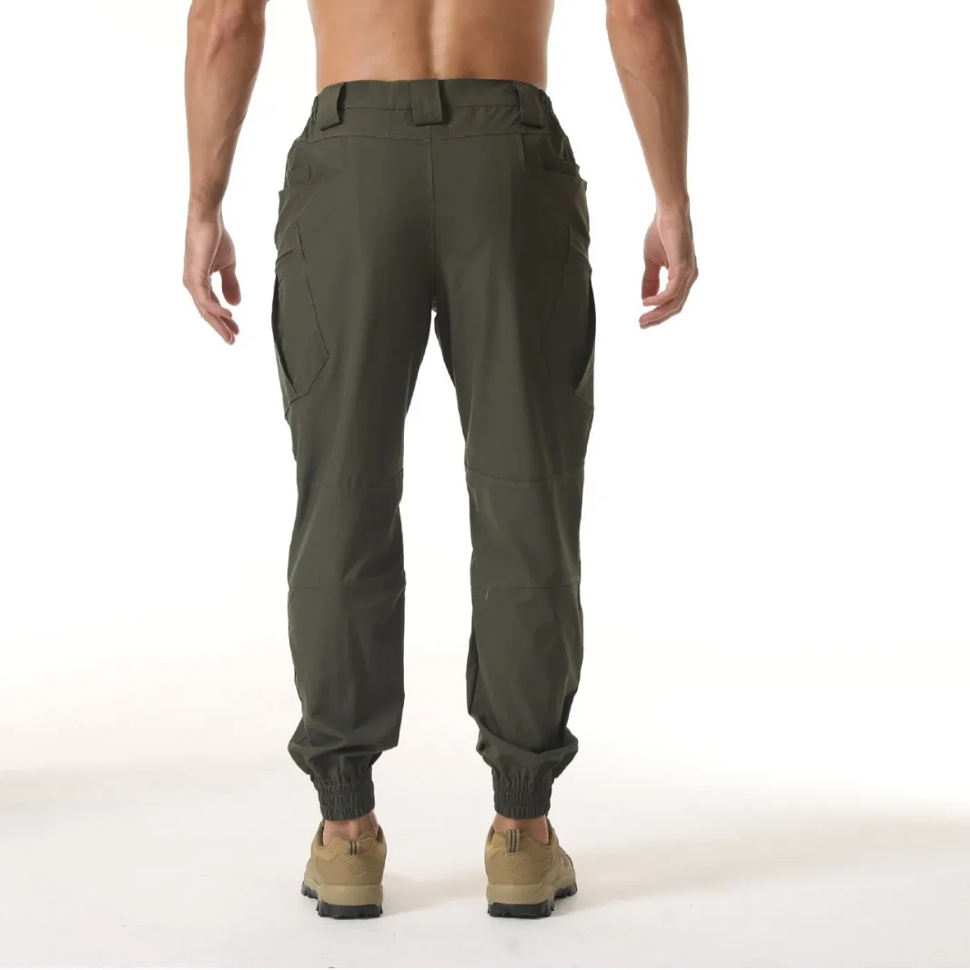 Primavera Verano fino IX7 tela a cuadros de secado rápido escalada deportes pantalones completos pantalones casuales de camuflaje pantalones largos con puños para hombres - imagen 3