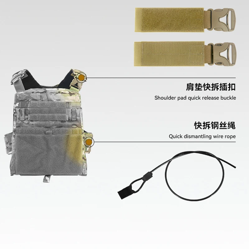 Portador de placa AVS, accesorios modificados, cuerda de alambre de desmontaje rápido o hombrera, hebilla de liberación rápida, 1 Uds. - imagen 4