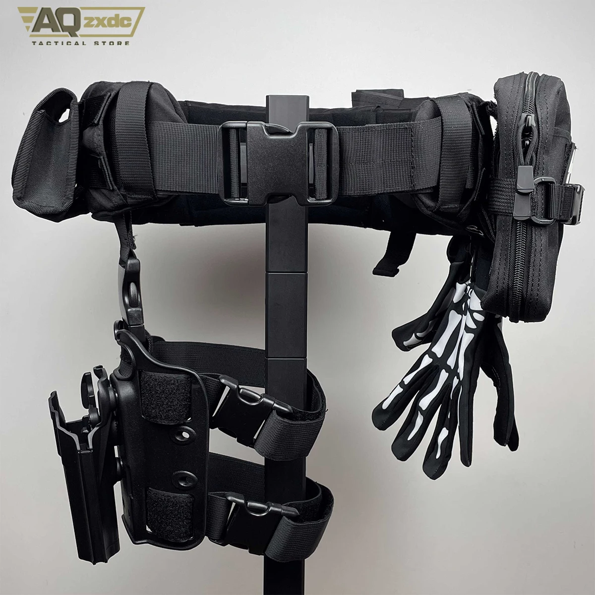 AQzxdc Simon Ghost Riley conjunto completo de cinturones tácticos Ghost Call Of Duty Cos Night Raid Ghost cinturón de cintura accesorios equipo de juego de guerra - imagen 2