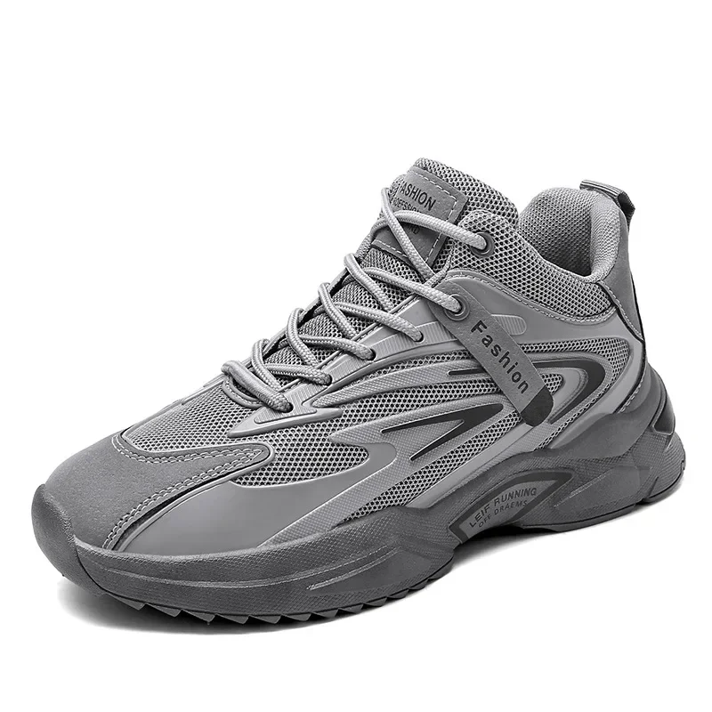 Zapatos deportivos informales para hombre, zapatillas gruesas transpirables a la moda para adolescentes, zapatillas para correr Ins de malla, talla 39-44, invierno 2024 - imagen 5
