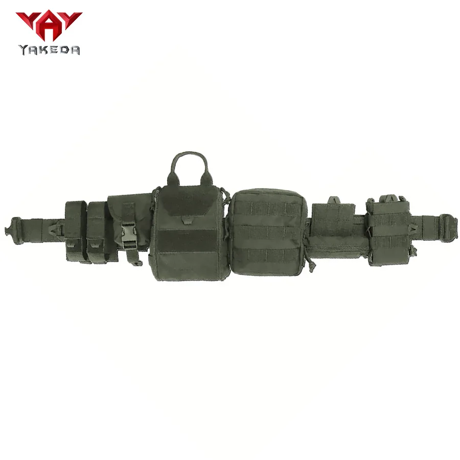 YAKEDA Cinturón de entrenamiento patrulla al aire libre juego de ocho piezas, cinturón de entrenamiento desmontable y ajustable - imagen 2