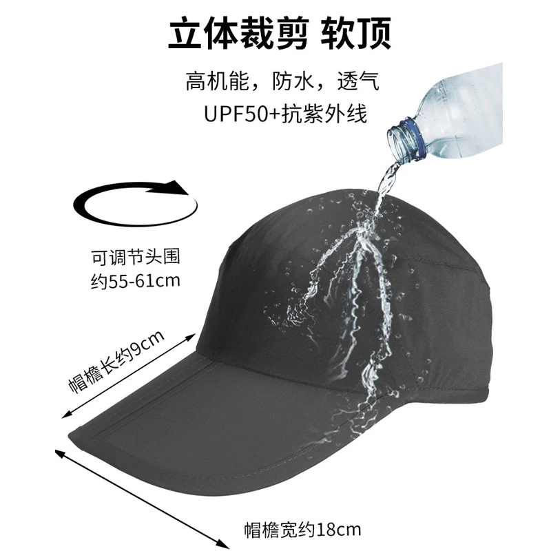 Gorra impermeable plegable transpirable secado rápido unisex - imagen 3