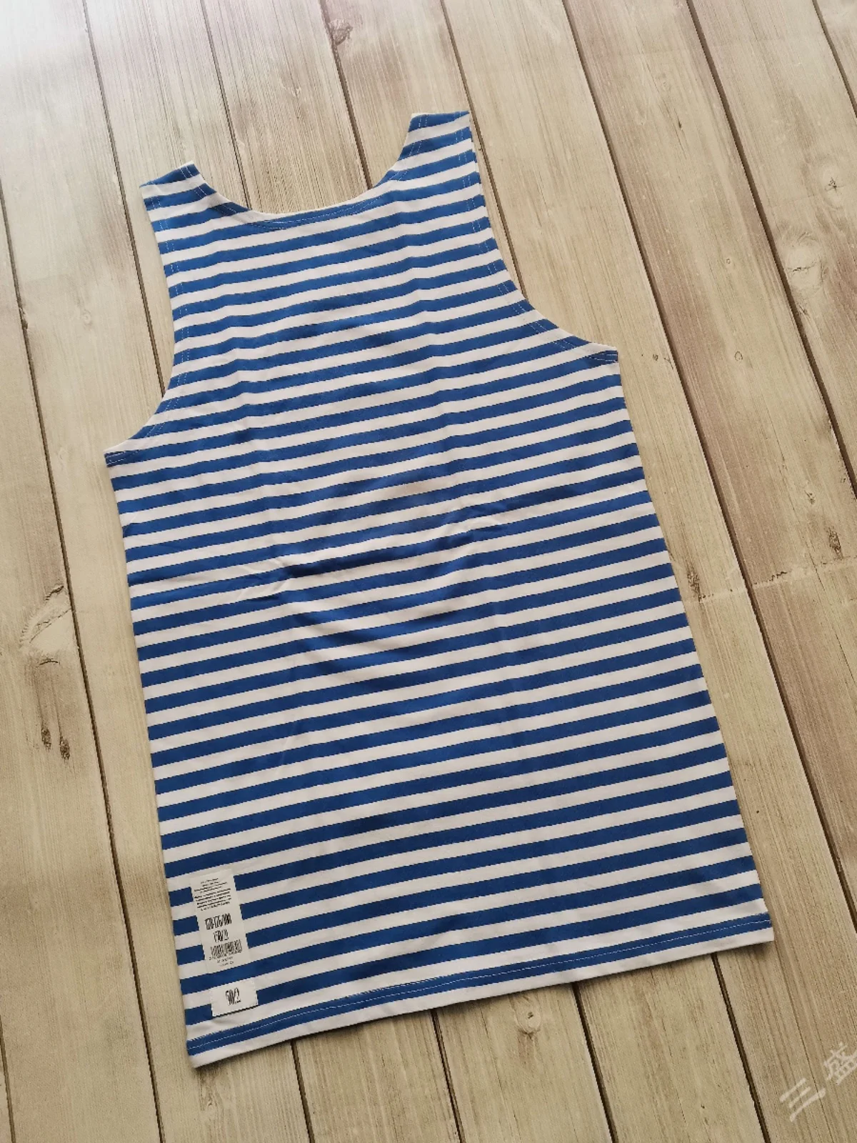 Chaleco de mar ruso Camisa básica de algodón azul claro - imagen 2