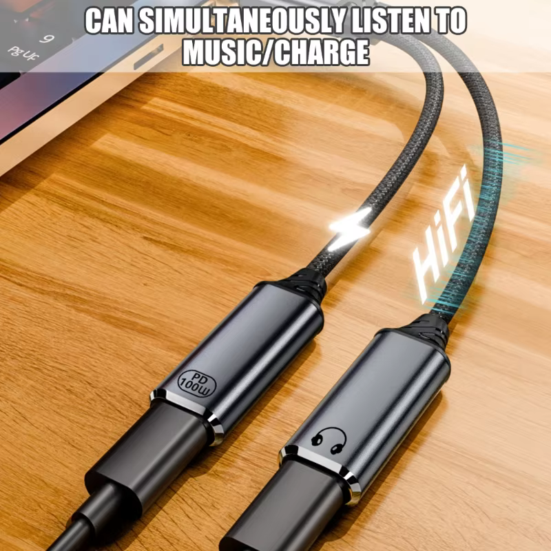 Adaptador USB Tipo C K1KF Convertidor de Carga y Datos