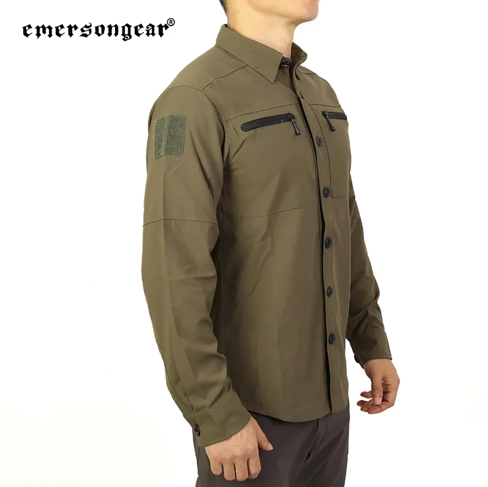 Emersongear-Camisa de manga larga para hombre, camisetas tácticas, Tops informales para acampar, caza y senderismo, color azul, TR41 OD - imagen 4