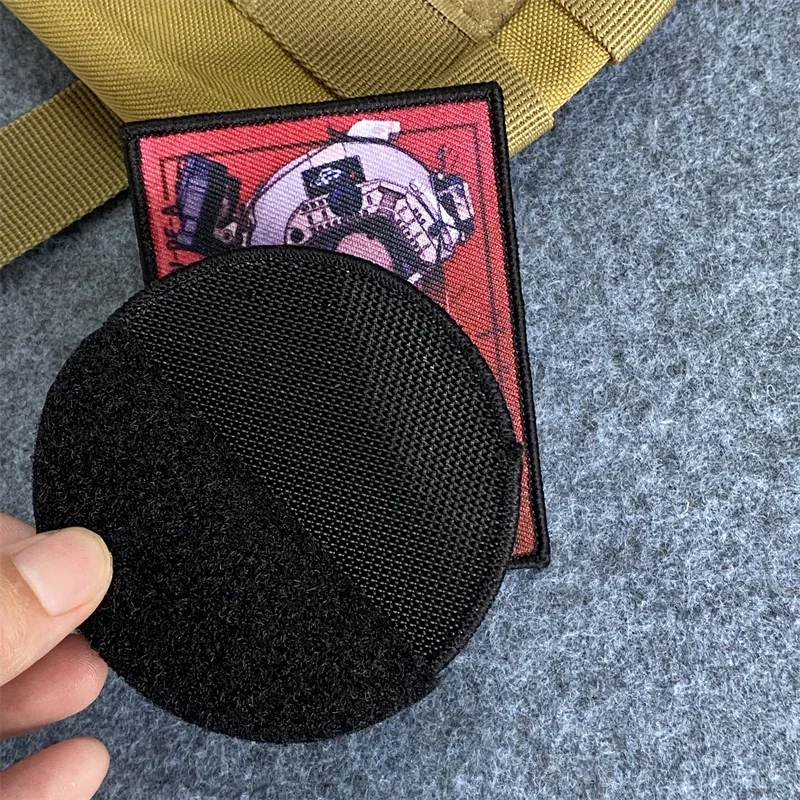 Weilan archivos Kangna insignia de animación de hoja trasera, gancho y bucle, parche de pistola superelectromagnética bidimensional, pegatina de mochila - imagen 3