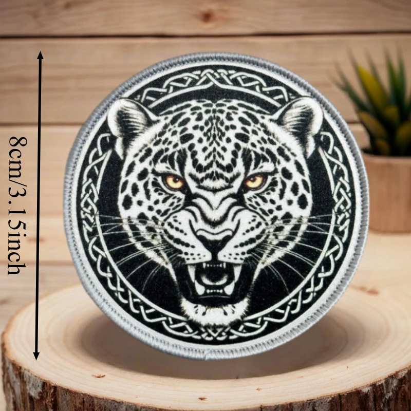 Parche estampado de colección de animales de dibujos animados, insignia de moral táctica con gancho y bucle, pegatinas decorativas para mochila, parches para brazalete para ropa - imagen 3