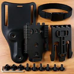 Adaptador de Funda de Pierna de Bloqueo Rápido QLS con Presilla para Cinturón de 2 Pulgadas y Correa para Muslo para Accesorios de Porta Pistola Táctica