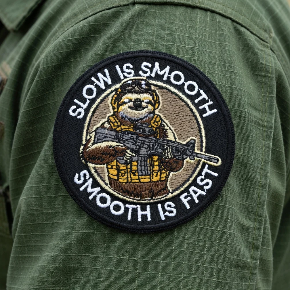 Morale Sloth parche táctico bordado Slow is Smooth para MOLLE - imagen 5