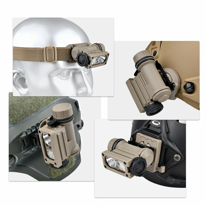 Luz de rescate portátil WADSN Compact II con diadema, luz de señal de flash de iluminación con función IR multifuncional, linterna para casco - imagen 2