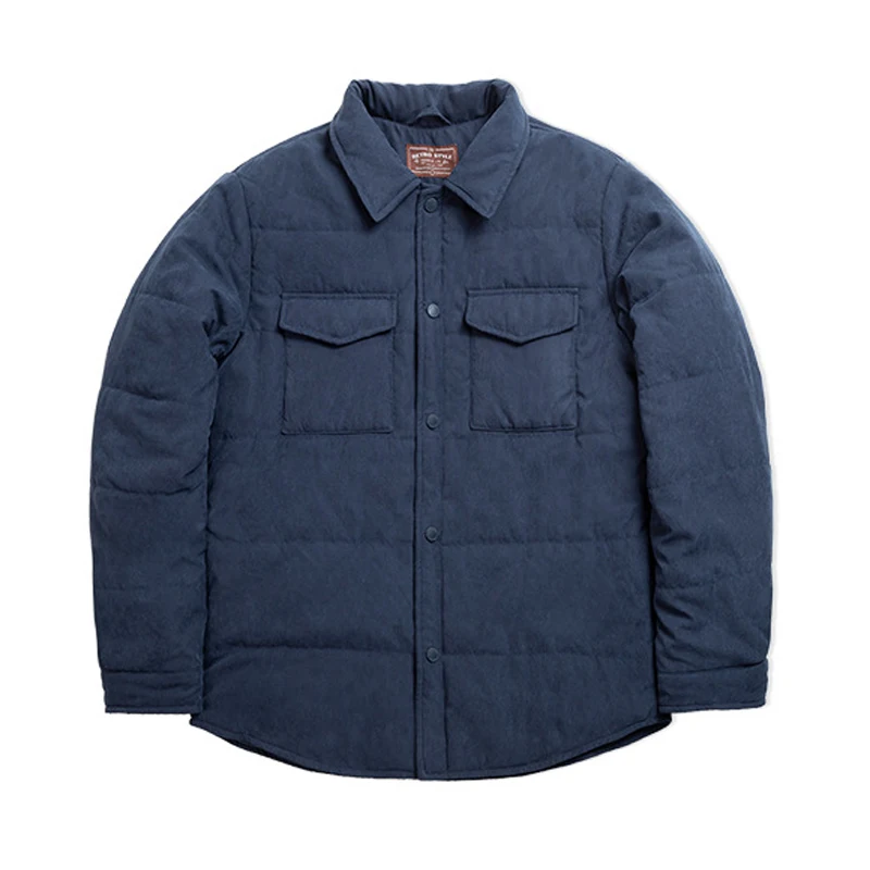 Abrigo informal americano de algodón Para Hombre, Parka gruesa y cálida con solapa y múltiples bolsillos, color verde militar - imagen 2