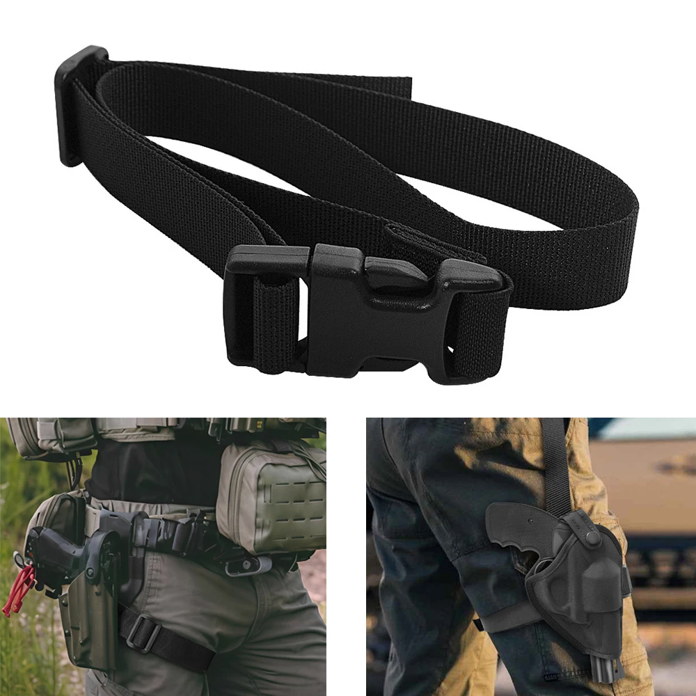 Correa táctica para muslo, correa de nailon para pierna, correa elástica MOLLE, adaptador de funda de extracción rápida para CCW, funda para muslo, colgador de pierna - imagen 2