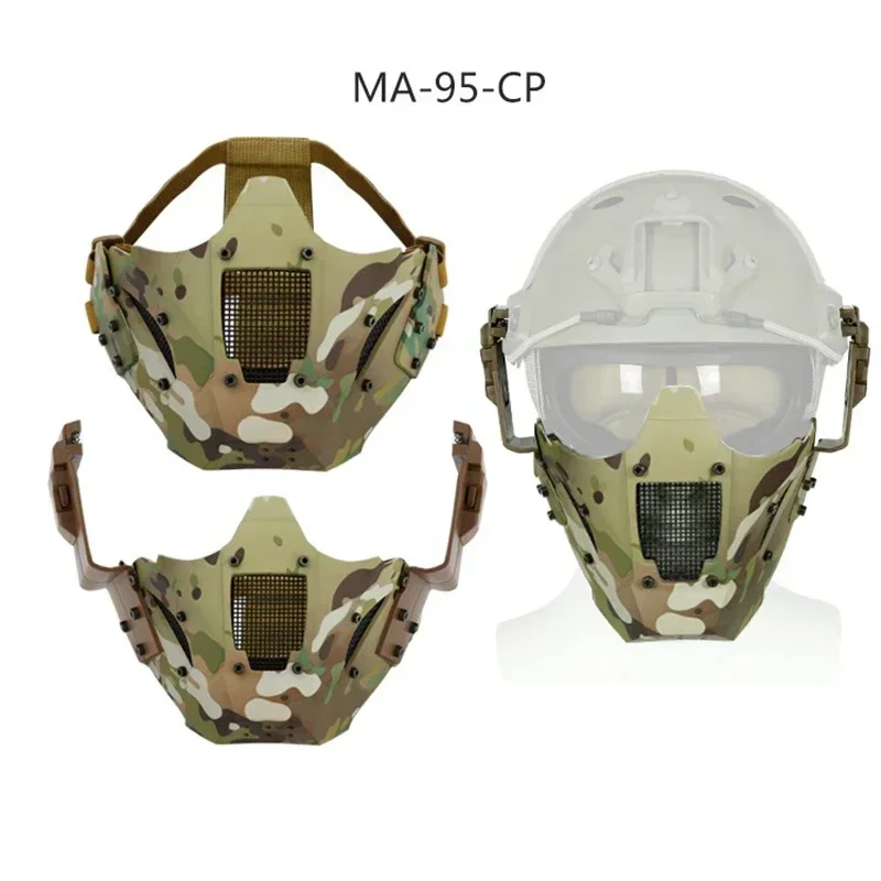 ERQYGRA-mascarilla táctica de hierro, accesorios de Paintball Airsoft, juego de guerra de Halloween, tiro, caza, equipo deportivo al aire libre - imagen 3