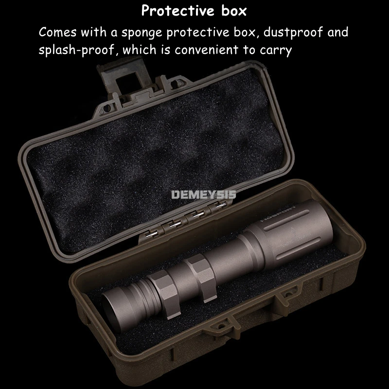 Linterna táctica explorador luz Rifle caza linterna LED tiro al aire libre Paintball Airsoft arma luz con caja protectora - imagen 5