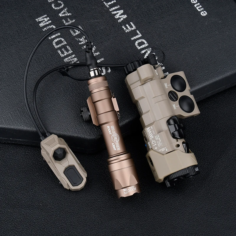 Táctico MAWL C1 rojo azul verde punto láser IR LED arma luz surefire M300A M600C alta potencia caza Airsoft linterna Accesor - imagen 5