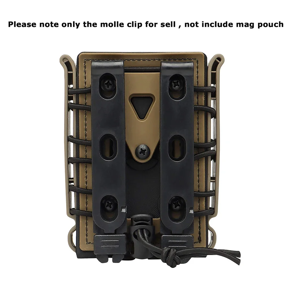 Accesorios de clip Molle para bolsa magnética de concha suave de 5,56 mm, clip trasero de accesorios Molle para bolsa de revistas, fundas Kydex, fundas - imagen 5