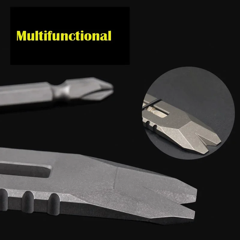Barra de palanca táctica de titanio EDC multifunción para exteriores - imagen 2