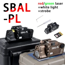 Linterna táctica SBAL PL, indicador láser, punto rojo, pistola láser verde, lámpara de explorador, luz de Airsoft, luz de Metal